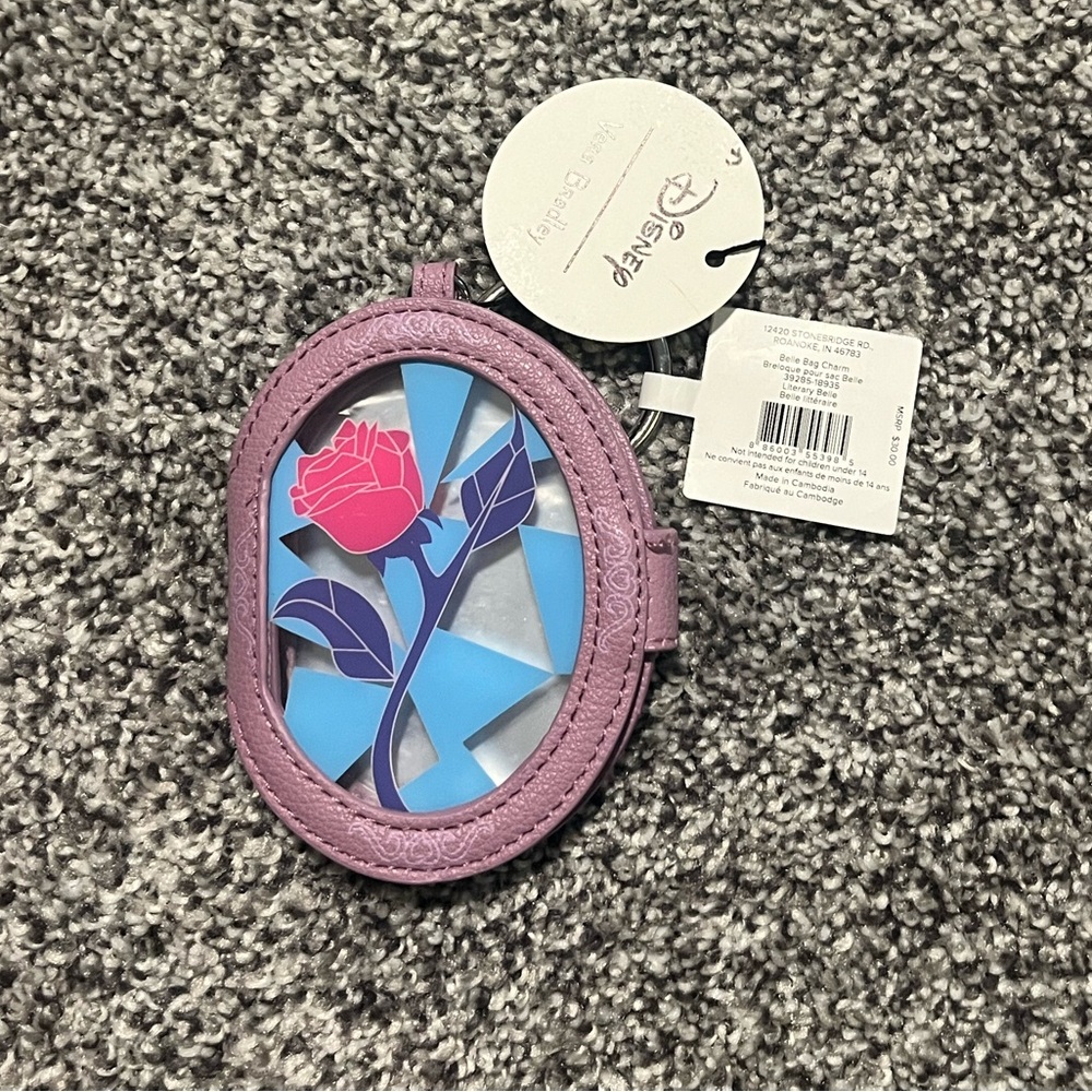 Vera Bradley Beauty and the Beast Mirror Bag Charm